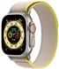 Apple Watch Ultra GPS + Cellular 49mm Titanium Case with Yellow/Beige Trail Loop - S/M MNHK3