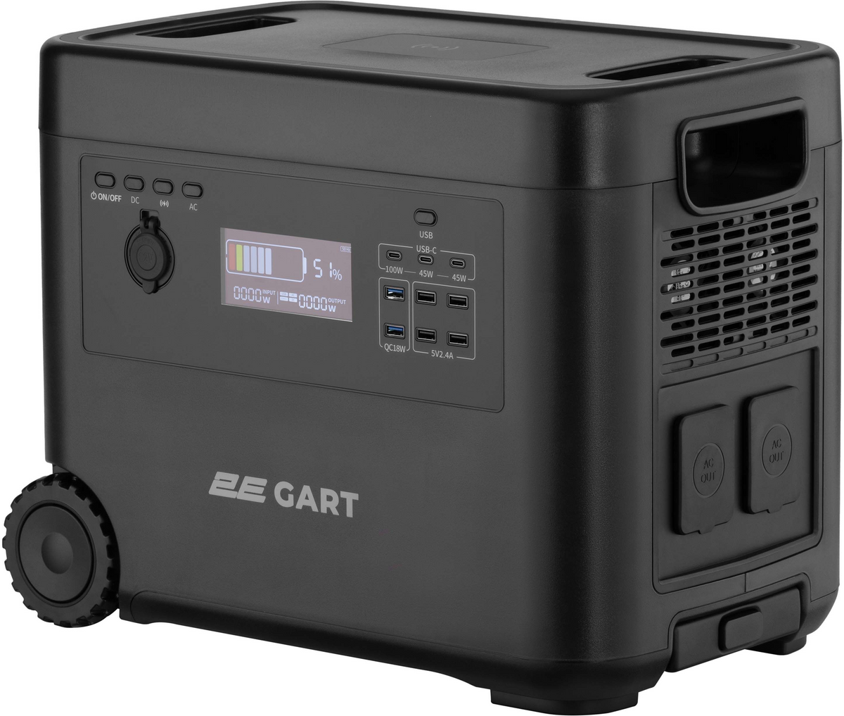 Портативна електростанція 2E-PPS2020 Gart, 2000 Вт, 2160 Вт/год, швидка зарядка