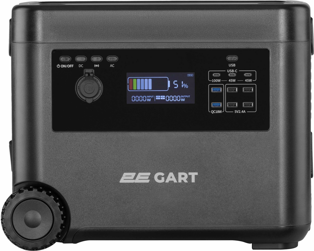 Портативна електростанція 2E-PPS2020 Gart, 2000 Вт, 2160 Вт/год, швидка зарядка