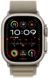 Apple Watch ULTRA 2 49mm Titanium Case with Olive Alpine Loop Small MREX3