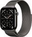 Apple Watch Series 11 Cellular 46mm Slate Tit. Case w. Slate Milanese Loop - S/M (MFD34)