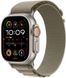 Apple Watch ULTRA 2 49mm Titanium Case with Olive Alpine Loop Small MREX3
