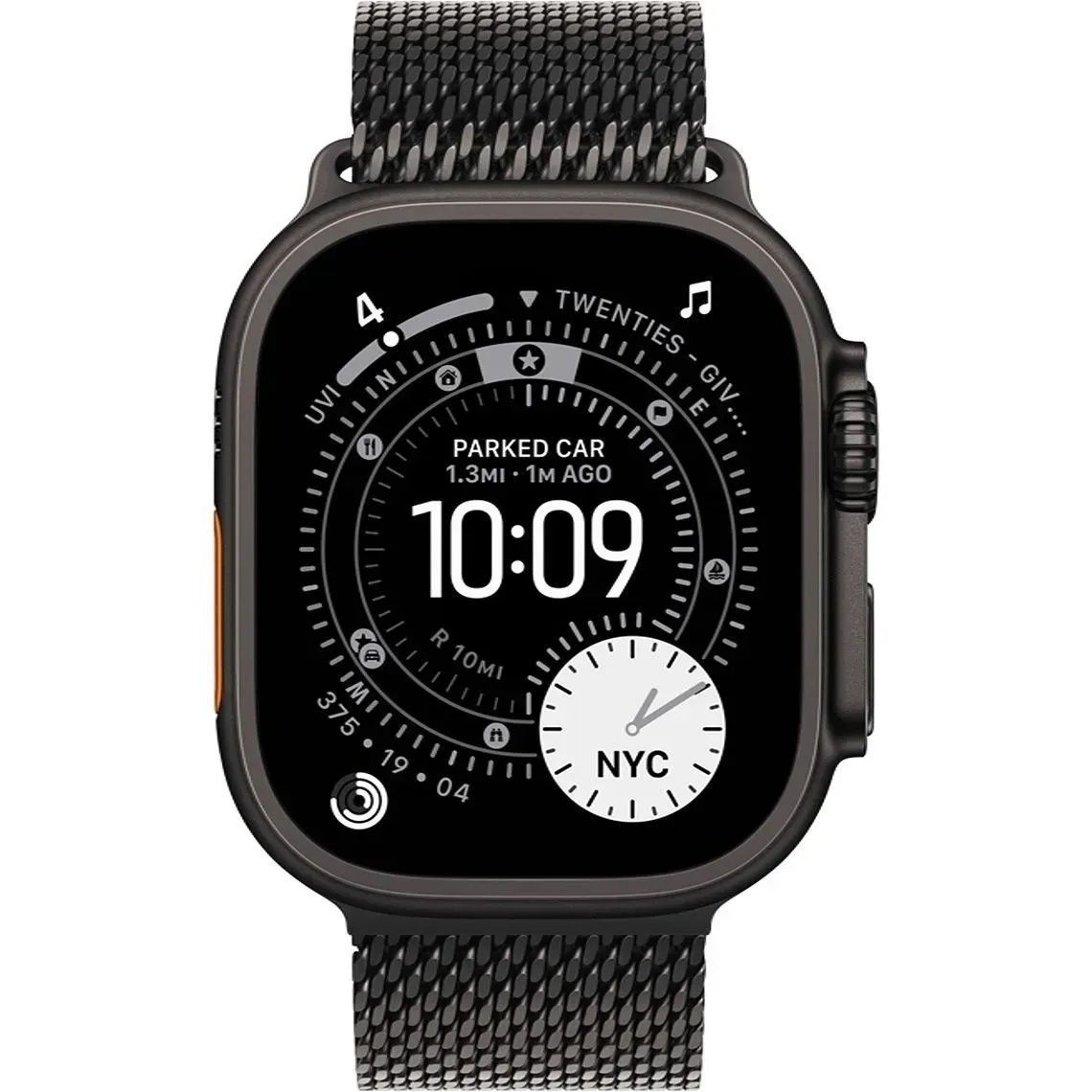 Apple Watch Ultra 3 GPS + Cellular 49mm Black Tit. Case w. Black Tit. Milanese Loop - Small (MF1N4)