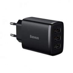 МЗП Baseus Compact 17W (3 USB) Black CCXJ020101