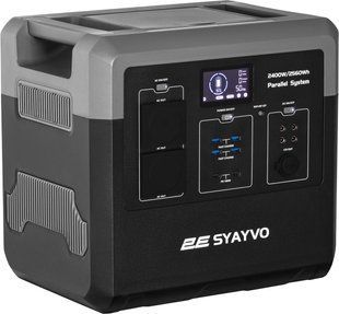 Портативна електростанція 2E-PPS24256 Syayvo 2400 Вт, 2560 Вт/год, WiFi/BT, паралельне підключення