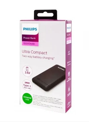 Зовнішній акумулятор Philips USB power bank 10000 mAh DLP1710CB