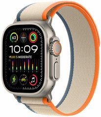 Apple Watch ULTRA 2 49mm Titanium Case with Orange/Beige Trail Loop M/L MRF23