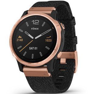 Смарт-годинник Garmin Fenix 6S - Rose Gold-tone with Heathered Black Nylon Band 010-02159-37