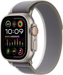 Apple Watch ULTRA 2 49mm Titanium Case with Green/Gray Trail Loop - S/M MRF33