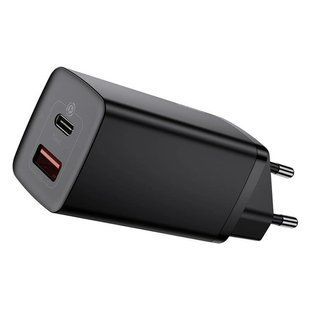 МЗП Baseus GaN2 Lite Quick Charger 65W 1 Type-C +1 USB Black CCGAN2L-B01