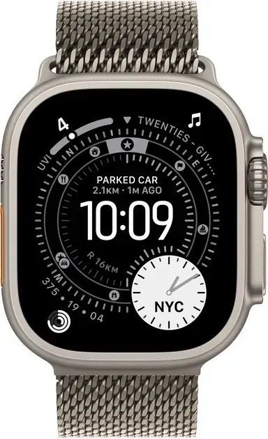 Apple Watch Ultra 3 GPS + Cellular 49mm Natural Tit. Case Milanese Loop - Small (MEWW4)