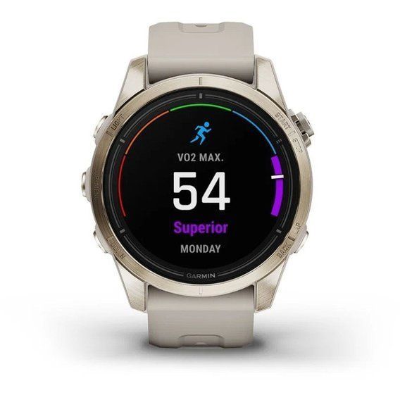 Garmin Epix&trade; Pro Gen 2 Sapphire Edition 42 mm Soft Gold with Light Sand Band 010-02802-11