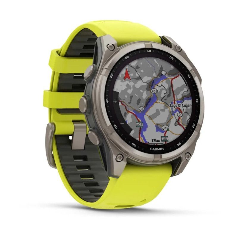 Garmin Fenix 8 51mm Solar Sapphire Titanium w. Amp Yellow/Graphite Silicone Band (010-02907-20/21)
