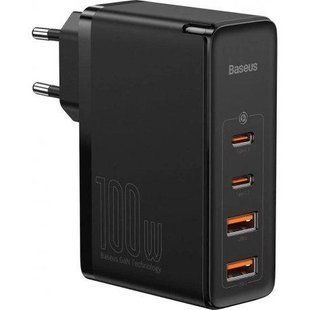 МЗП Baseus GaN2 Pro Quick Charger 100W 2Type-C+2USB Black CCGAN2P-L01