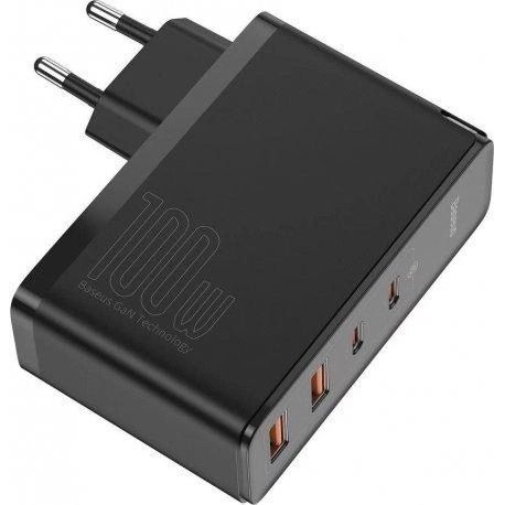 МЗП Baseus GaN2 Pro Quick Charger 100W 2Type-C+2USB Black CCGAN2P-L01