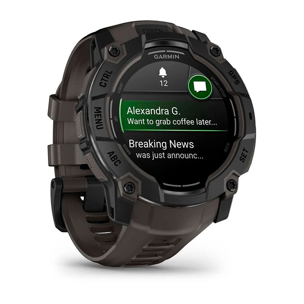 Смарт-годинник Garmin Instinct 3 50mm AMOLED Black with Charcoal Band (010-03020-00)