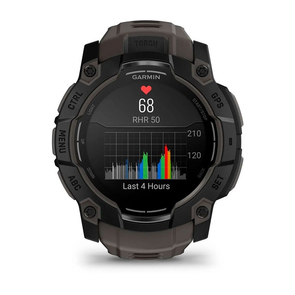 Смарт-годинник Garmin Instinct 3 50mm AMOLED Black with Charcoal Band (010-03020-00)