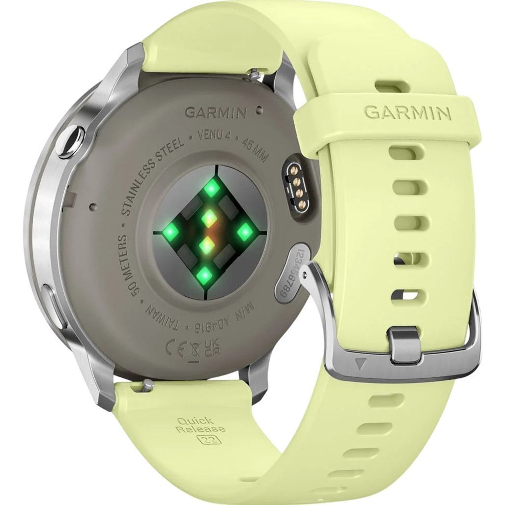 Garmin Venu 4 45 mm Silver with Citron Silicone Band (010-03014-02)