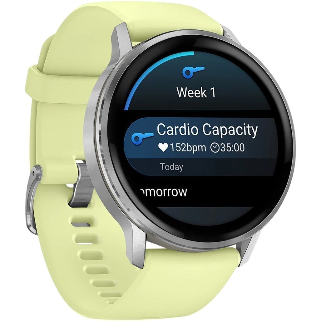 Garmin Venu 4 45 mm Silver with Citron Silicone Band (010-03014-02)