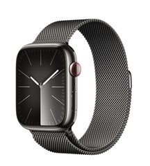 Apple Watch Series 9 Cellular 45mm Graphite S. Steel Case w. Graphite Milanese Loop MRMX3