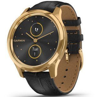 Garmin vivomove Luxe Pure Gold-Black Leather 010-02241-22