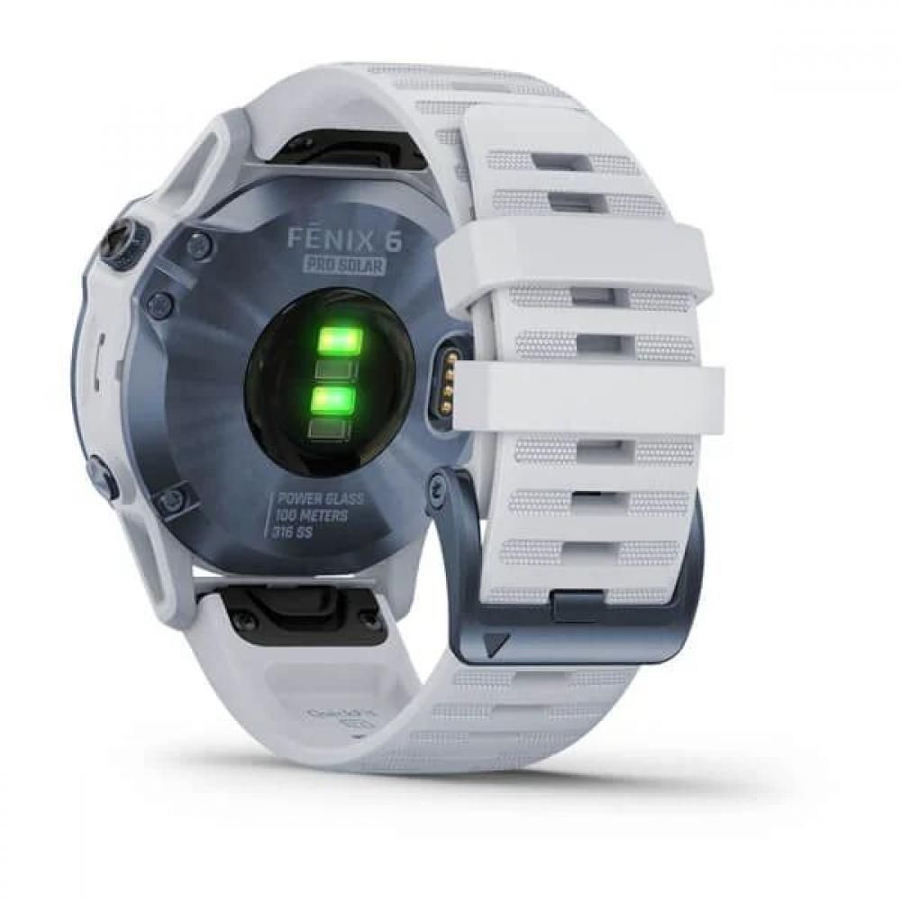 Garmin Fenix 6 Pro Solar Edition Mineral Blue with Whitestone Band 010-02410-19