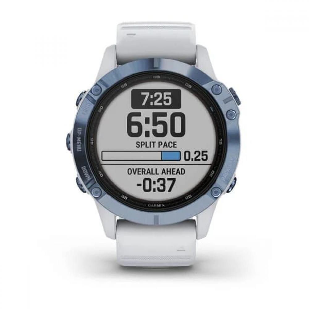 Garmin Fenix 6 Pro Solar Edition Mineral Blue with Whitestone Band 010-02410-19