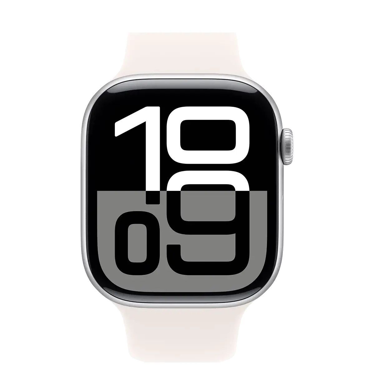 Apple Watch Series 10 GPS 46mm Silver Aluminum Case with Light Blush Sport Band M/L (MWX03)