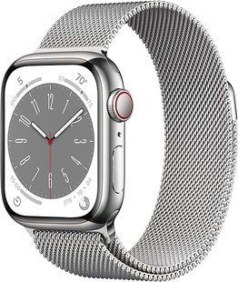 8 41mm LTE Silver S. Steel Case w. Milanese Loop Graphite MNLT3