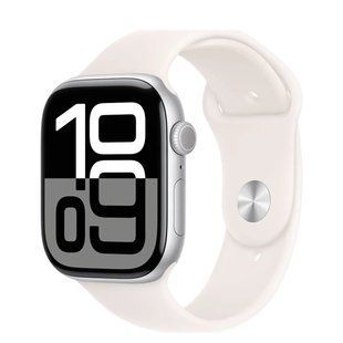 Apple Watch Series 10 GPS 46mm Silver Aluminum Case with Light Blush Sport Band M/L (MWX03)