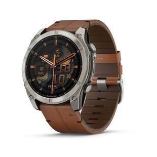 Garmin Fenix 8 51mm AMOLED Sapphire Bare Ti Blk/Chsnt Lthr 010-02905-40