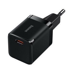 МЗП Baseus GaN3 Fast Charger 30W (1 Type-C) Black CCGN010101