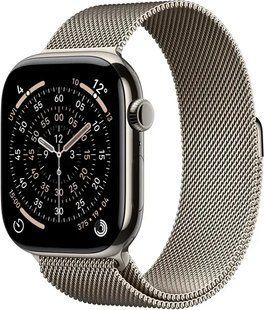 Apple Watch Series 11 GPS + Cellular 42mm Natural Tit. Case w. Natural Milanese Loop (MF8P4)