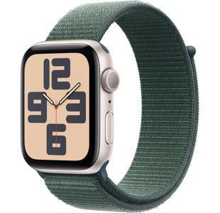 Apple Watch SE 2 44mm Starlight Aluminium Case w. Lake Green Sport Loop (MXEW3)