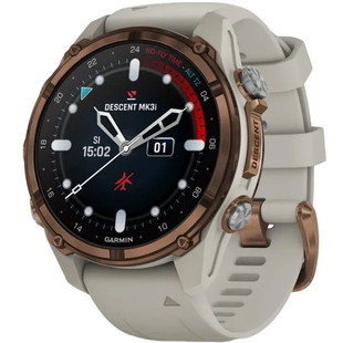 Смарт-годинник Garmin Descen Mk3i Bronze Titanium with French Gray Silicone Band (010-02753-13/14)