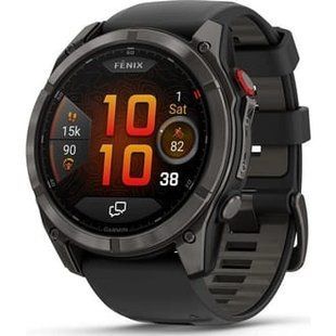 Смарт-годинник Garmin Fenix 8 Pro 47 mm AMOLED Carbon Gray DLC Black/Pebble Gray (010-03198-00/01)