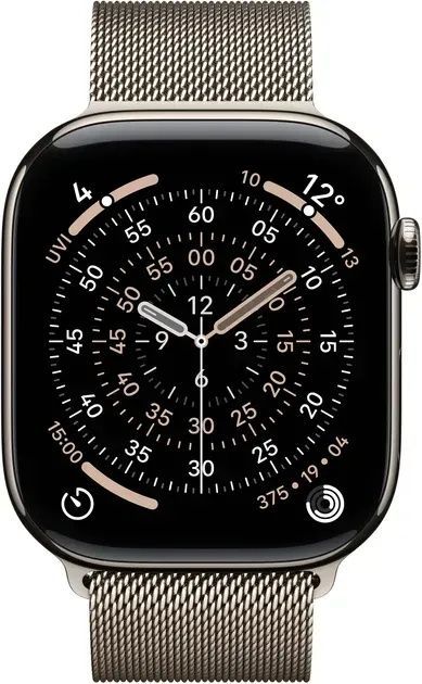 Apple Watch Series 11 GPS + Cellular 42mm Natural Tit. Case w. Natural Milanese Loop (MF8P4)