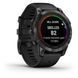 Garmin Fenix 7 Pro Saph Solar, Crbn Gry DLC Ti w/Black Band, GPS 010-02777-10/11