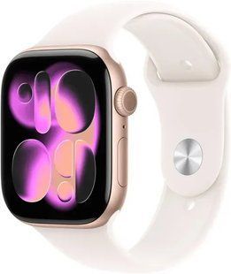 Apple Watch Series 11 GPS 42mm Rose Gold Alu. Case w. Light Blush S. Band - S/M (MEU04)