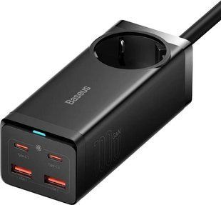 МЗП Baseus GaN3 Pro 100W 2Type-C+2USB Black CCGP000101