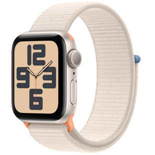 Apple Watch SE 2 40mm Starlight Aluminium Case with Starlight Sport Loop MR9W3