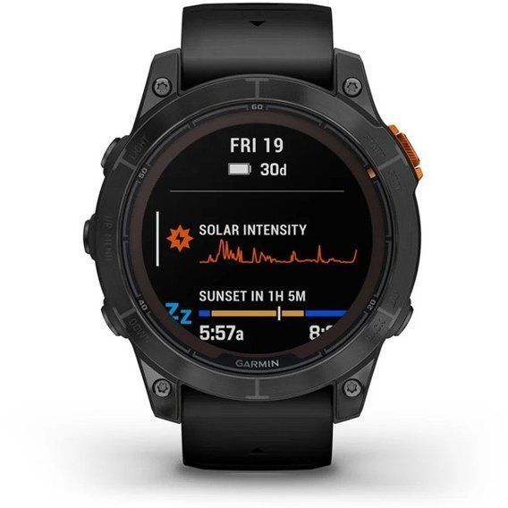 Garmin Fenix 7 Pro Solar, Glass, SltGrySS w/Black Band, GPS смарт-годинник 010-02777-01