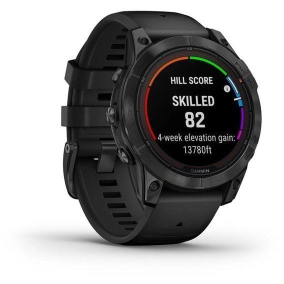 Garmin Fenix 7 Pro Solar, Glass, SltGrySS w/Black Band, GPS смарт-годинник 010-02777-01