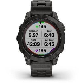 Garmin Fenix 7 Sapph Sol Carbon Gray DLC Ti w/DLC Ti Bracelet 010-02540-39