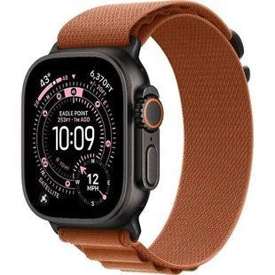 Apple Watch Ultra 3 GPS + Cellular 49mm Black Tit. Case w. Terra Cotta - Large (MF254+MG9F4)