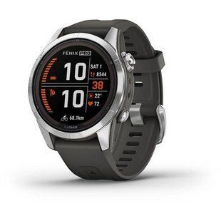 Garmin fenix 7S Pro Saph Solar, Carbon Gray Ti w/Black Band, GPS смарт-годинник 010-02776-11