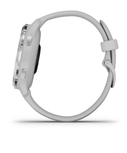 Garmin Venu 2S Smart watch Silver Bezel With Mist Gray Case Silicone Band 010-02429-12/02