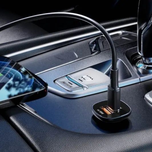 Автомобільний зарядний пристрій Acefast B1 Mini USB-C + USB-A Black