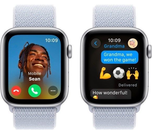 Смарт-годинник Apple Watch SE 2 GPS 40mm Silver Aluminium Case w. Blue Cloud Sport Loop (MXEE3)