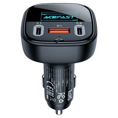 Автомобільний зарядний пристрій ACEFAST B5 101W (2C+A) metal car charger with OLED smart display AFB